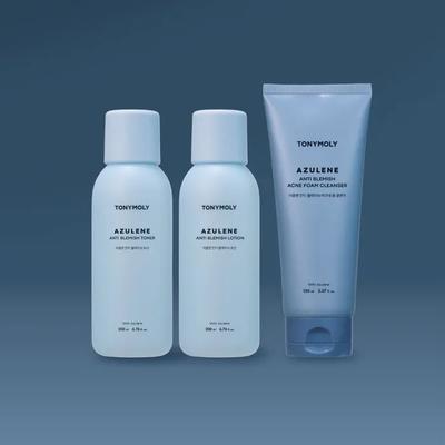 Azulene Anti-Blemish Acne Foam Cleanser + Toner or Lotion (150ml + 200ml)