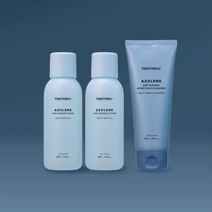 Azulene Anti-Blemish Acne Foam Cleanser + Toner or Lotion (150ml + 200ml) Foam Cleanser (150ml): Toner (200ml)