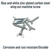 Blue & White Zinc Carbon Steel Butterfly Wing Bolt M4-M12