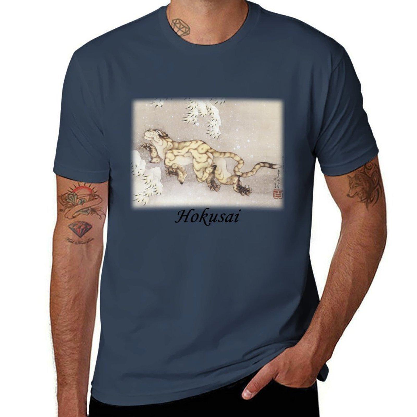 Hokusai  Winter Tiger TShirt Large Size Soft Cotton TShirt S