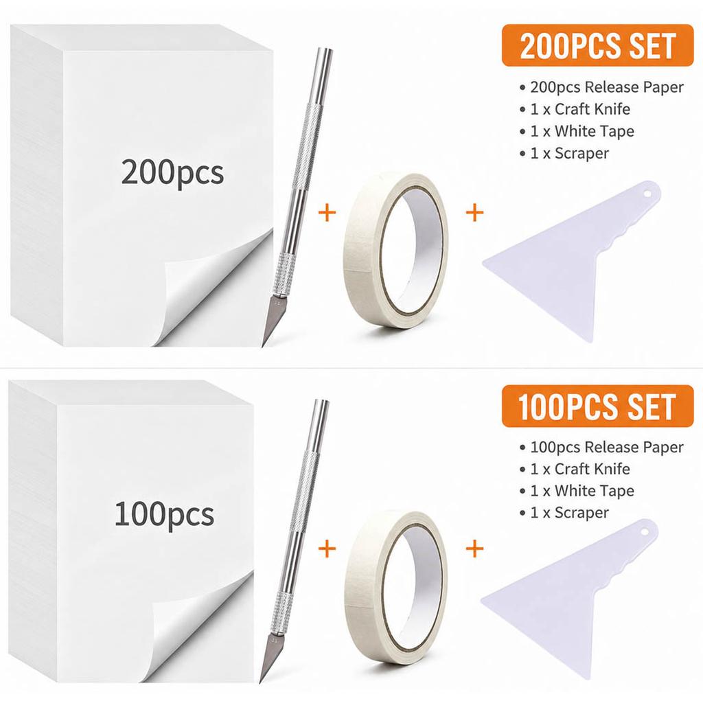 100/200Pcs Dustproof Diamond Painting Release Paper Stain-proof Double-Sided Double-Sided Release Paper White Cover