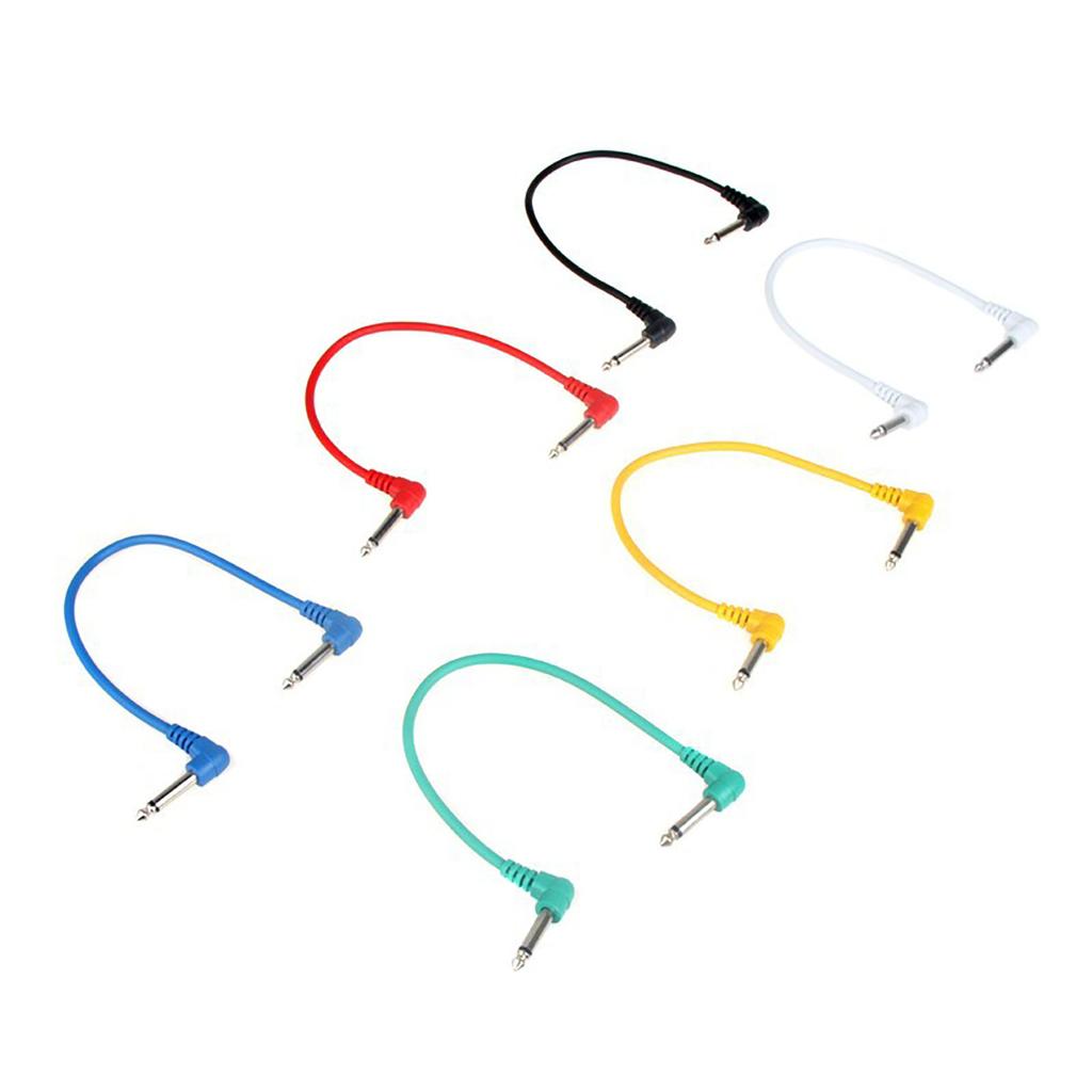 6PCS Guitar Effects Connection Cable Different Colors High Fidelity Noise Reduction Effect Pedal