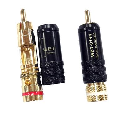 1Pc Wbt-0144 Gold Plated Rca Plug Lock Soldering Audio/Video Plugs Connect