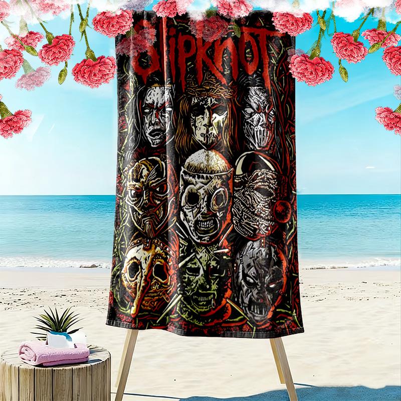 Slipknot: All Hope Gone beach towel Beach towel for vacation photos Outdoor camping Outdoor pool towel seaside Absorbent bath towel printing Comfort