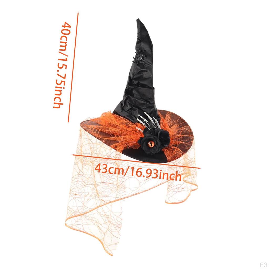 Halloween Witch Hat Photo Props Party Favors Multi Purpose Easy To Wear Cap