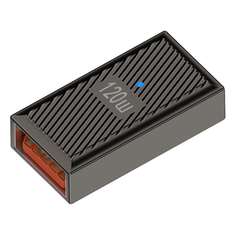 

10Gbps Data Transfer USB-A 3.1 Female to Type-C Female 120W OTG Adapter Dark Grey