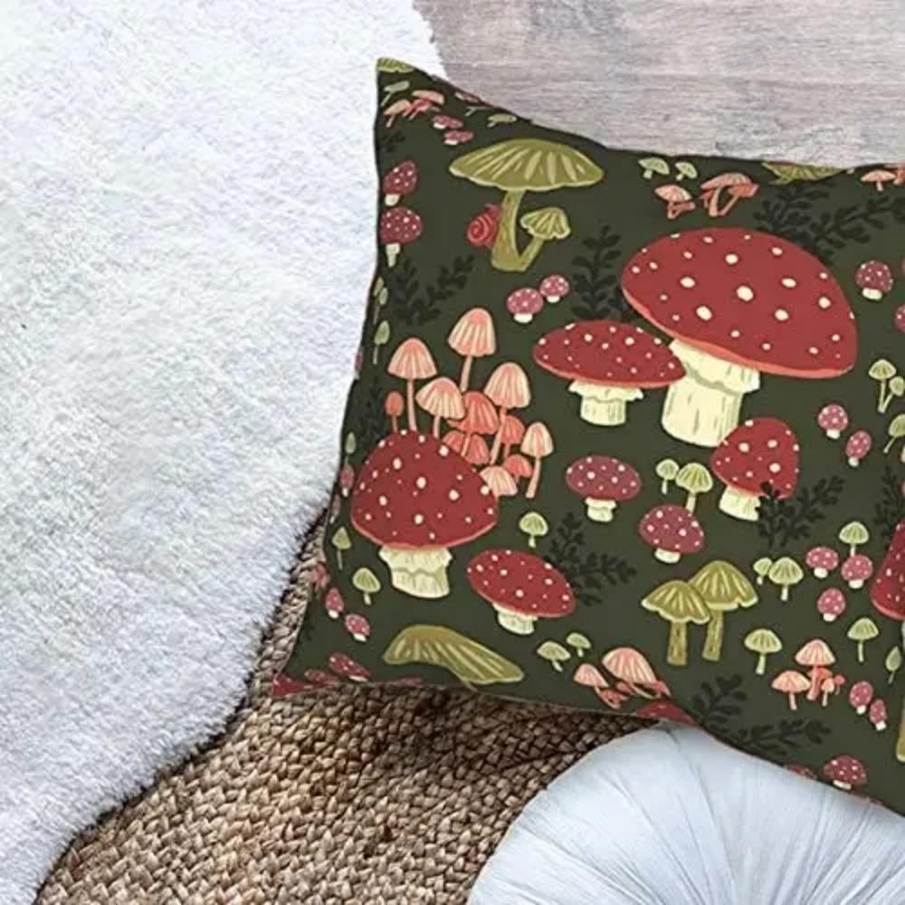Pilzhöhlen Dekorative Kissenbezüge x Set von Kissenbezug für Couchkissen Heim Sofa Stuhl Auto Outdoor Terrasse Dekor