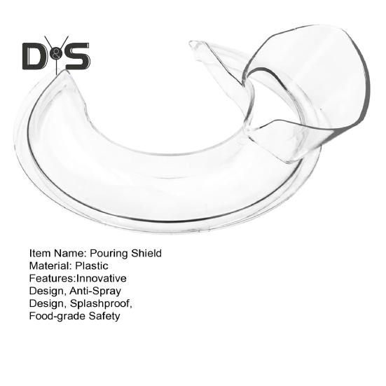 Scut de turnare pentru KitchenAid, preveni stropirea, accesoriu de turnare pentru bol de amestecare, protecție împotriva stropirii pentru boluri de 4,5-5 litri