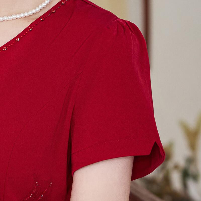 Pastte Women's Summer V-Neck Floral Wedding Guest Midi Dress