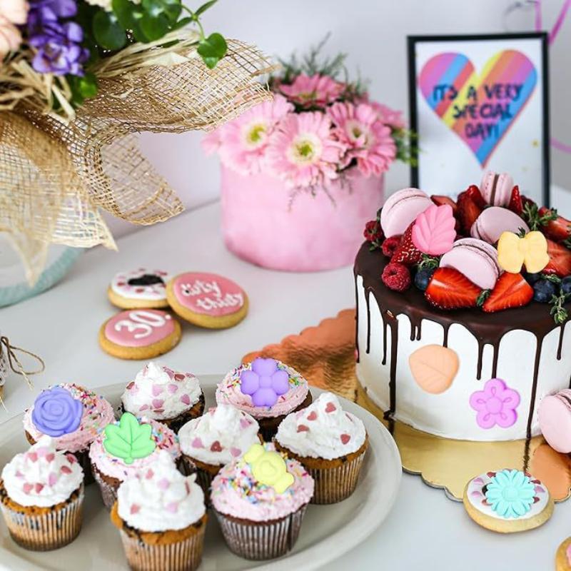 18 Cavity 3D Silicone Mold Bow Leaf Jelly Ice Pudding Soap Mold Fondant Chocolate Cake Decorations Baking Tool