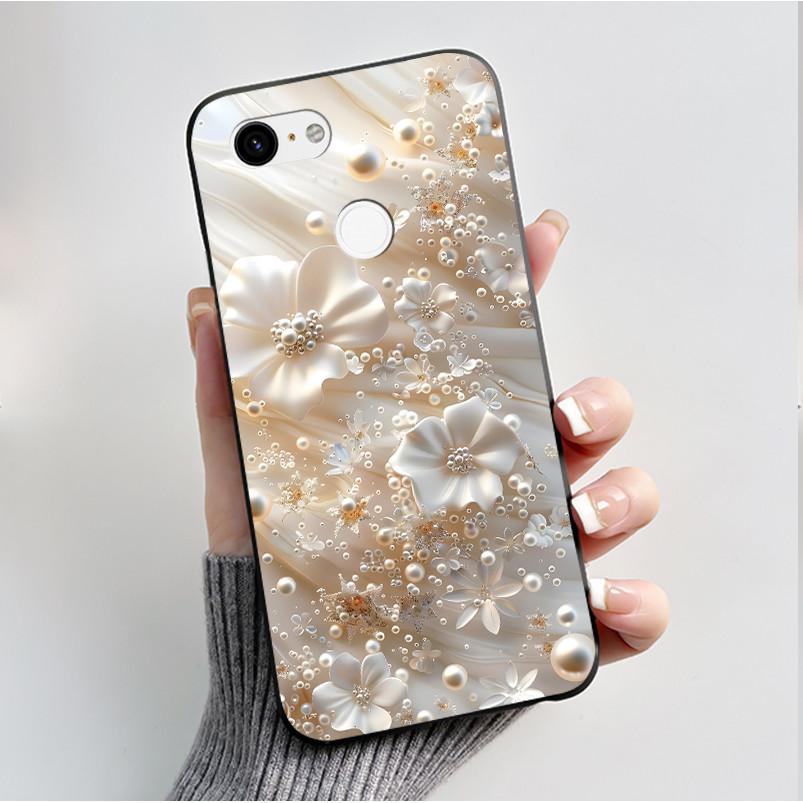 For Google Pixel 3 XL Case Black Bumper Soft TPU Silicone Cover for Pixel 3 XL Phone Cases Pixel3 3XL Butterfly Flower Capa