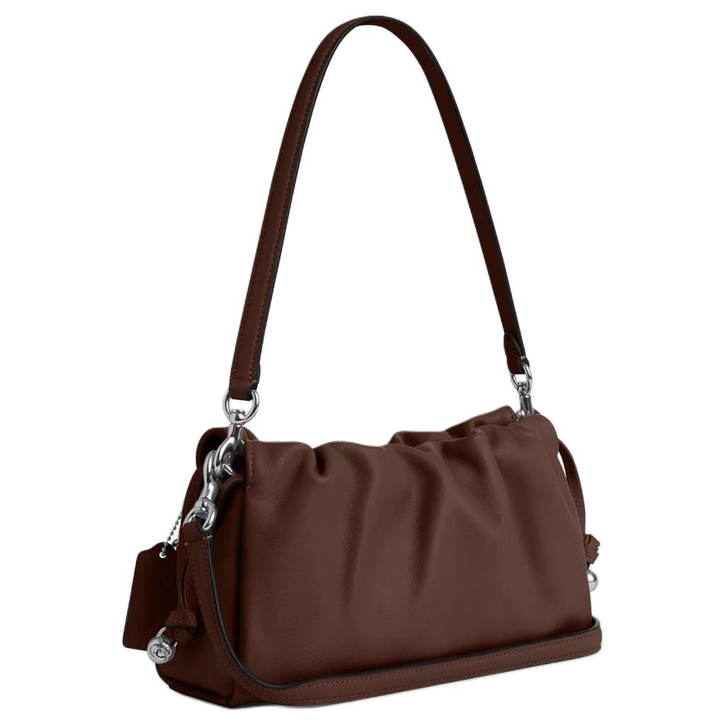 Coach Faye 26 Logo Kordelzug Magnetverschluss Glattes Leder Wolken Tasche Damen Handtaschen Ahorn CV529-SVMPL