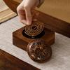 Creative Empty Incense Stick Burner Storage Boxes with Lid Square Shape of Wood Incense Box Home Use Tea Ceremony Incense Burner