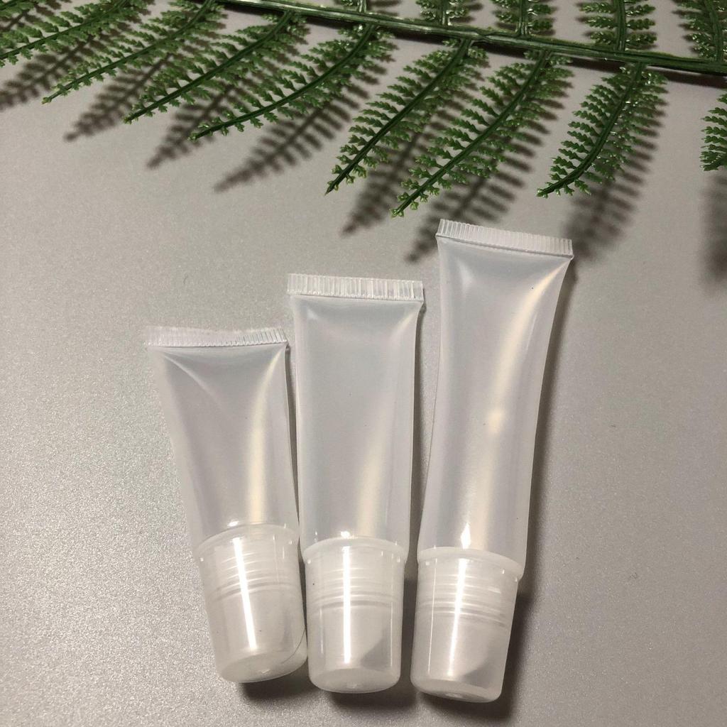 8g Transparent Lip Gloss & Balm Refill Tube with Angled Tip - Beauty Makeup Tool