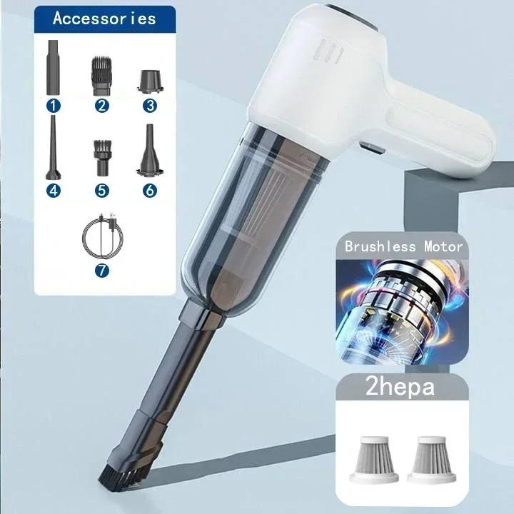 Autostaubsauger 4-in-1 Kabelloser Staubsauger Handstaubsauger Vakuumpumpe für Autoreiniger Kabellose leistungsstarke Nagelpumpe Autozubehör