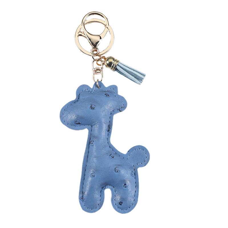 

Брелок для ключей из искусственной кожи с кисточками из палевого дерева, изысканный рюкзак, украшения, аксессуары для женщин и девочек, креативные подарки на брелок синий