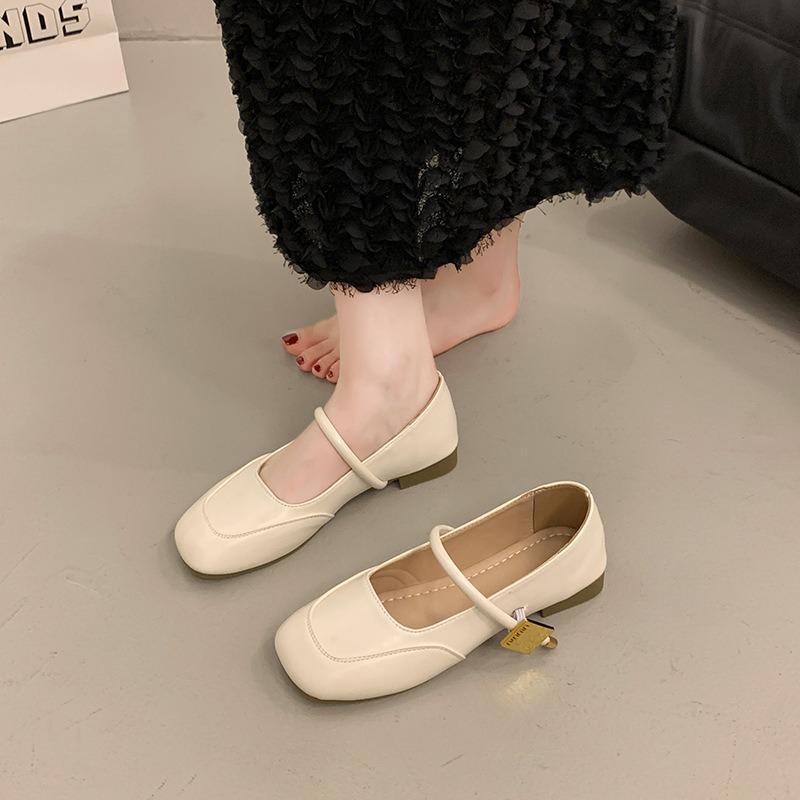 High temperament Mary Jane shoes women's new square head versatile fashion single shoes gentle with skirt princess shoes