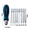 Hot! 9Pcs/Set Precision Screwdriver Set for 1/4in/6.35mm Phillips/Slotted Bits with Weak Magnetic