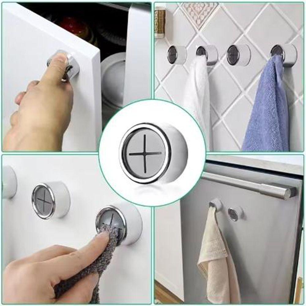 4 Pieces No Punching Towel Plug Holder Self Adhesive Dish Washing Cloth Storage Clip For Home