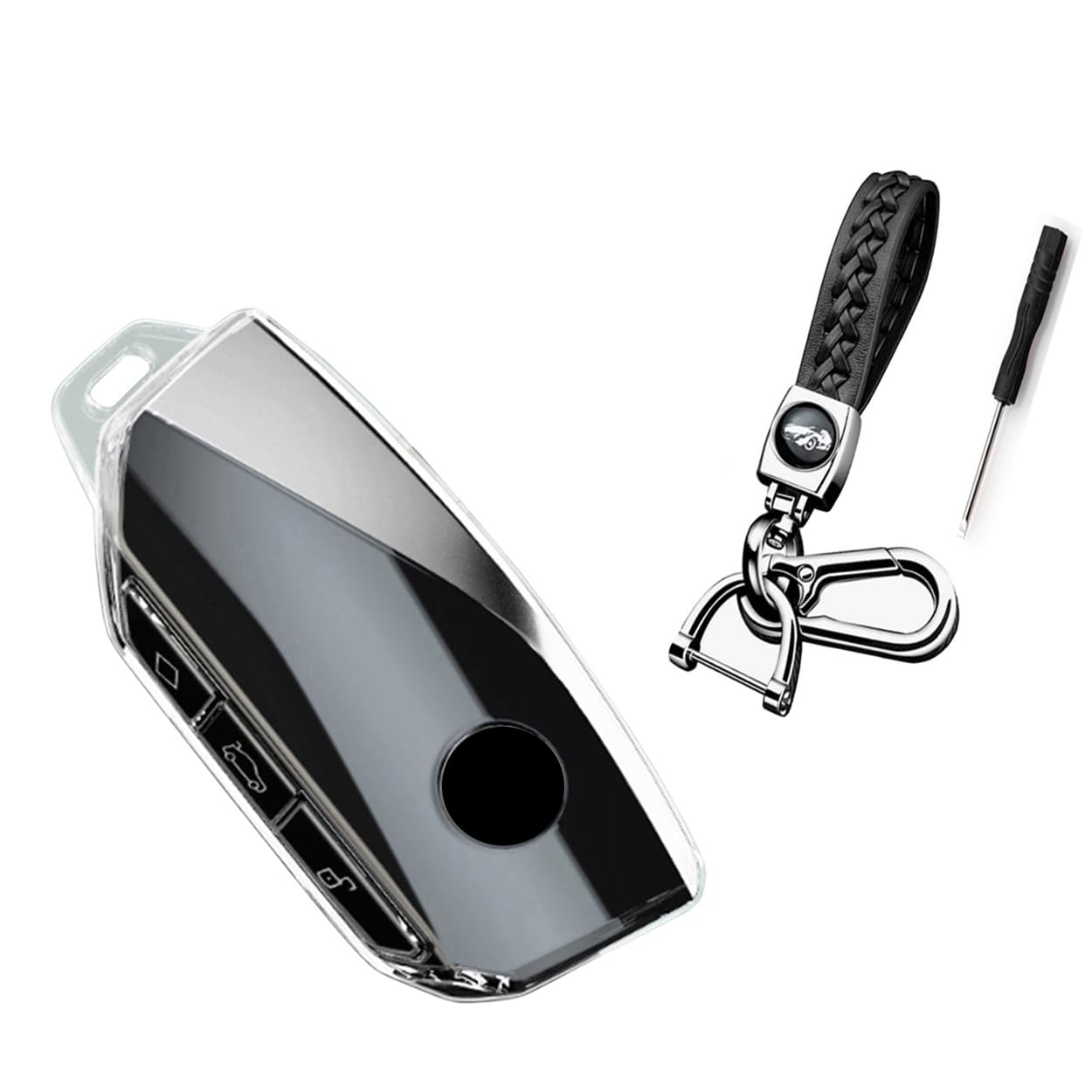 

BMW Key Case, Key Holder, New Model TPU Material, Durable, Ultra Lightweight, Stylish, Fall small size белый