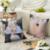 Federa Cuscino Cantante S-Sabrina Carpenter Lino Naturale Tessuto Biologico Stampa Double-Sided Divano Decorazione Casa Regalo Federa