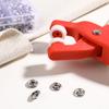 Metal Snap Button Kit with Fastener Pliers No Sewing Snap On Button Kit Rust Proof DIY Press Studs Button Fix Tools for Fabric