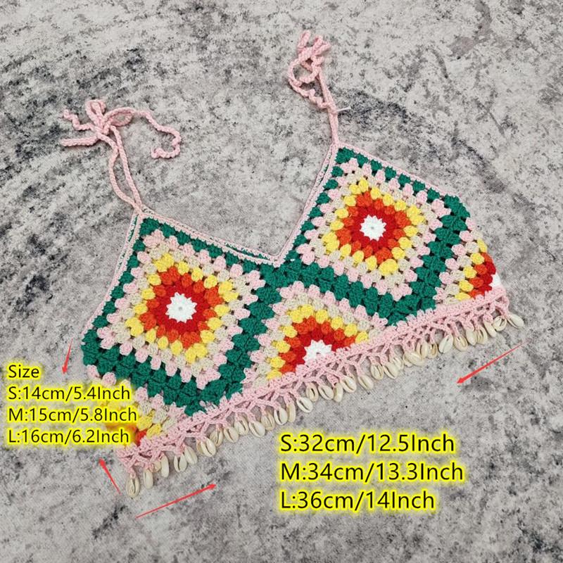 

Вязаный крючком комплект бикини и мини-юбки в стиле «бабушкин квадрат» Medium