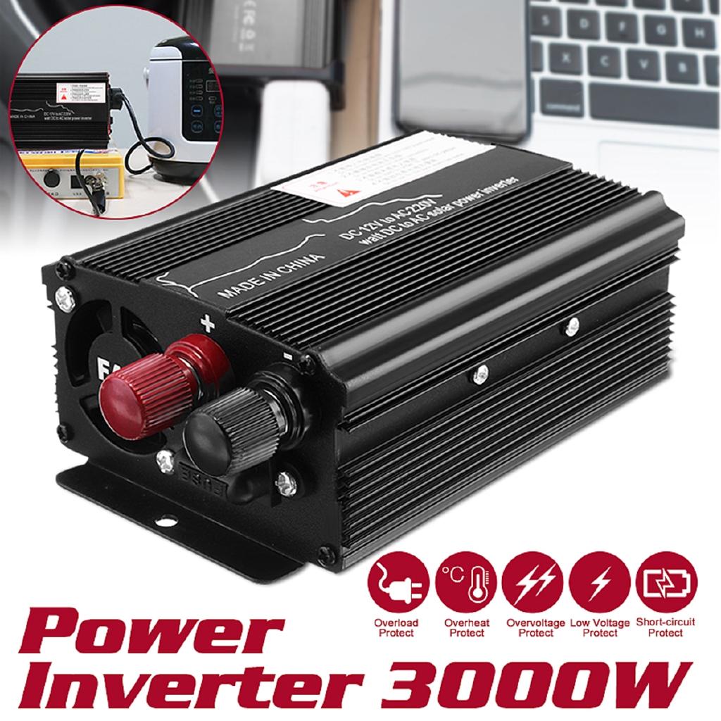 12V/24 To AC 110v/220V Sine Wave Solar Inverter DC 12V 220V Peaks Power Voltage Transformer Converter 3000W