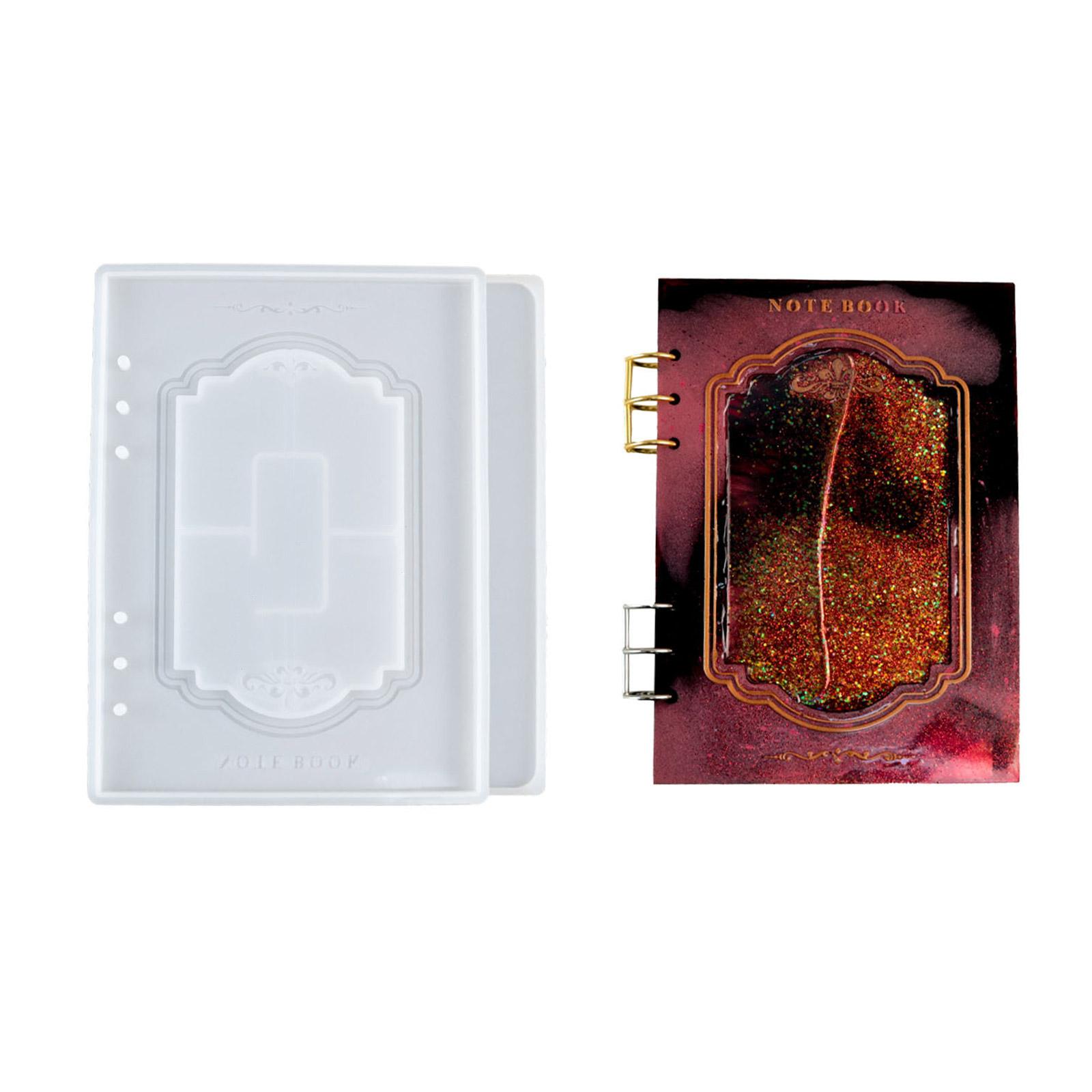 

Плавний пісок Обкладинка для блокнота Смоляна форма DIY Crystal UV Епоксидні силіконові форми Прозора книга Креативні форми для лиття зі смоли 3