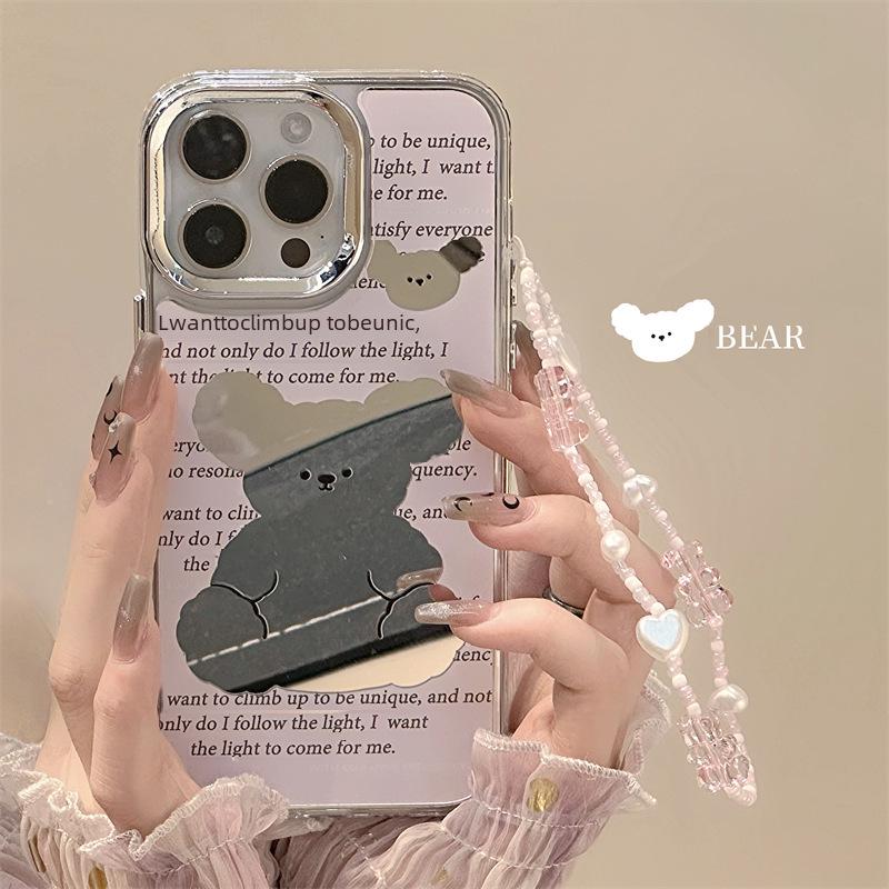 Zhitai iPhone 15 Pro Handykette mit 3-in-1 Spiegelhülle für iPhone 14/16 Pro Max