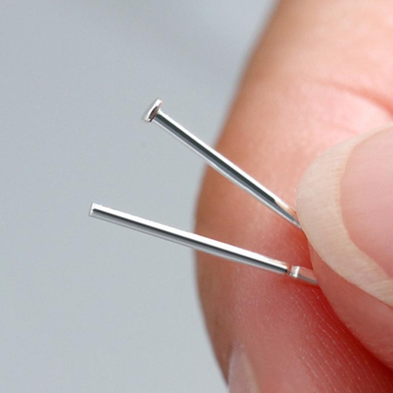 10 Pares de Agujas para Piercing de Oreja Hipoalergénicas Pendientes de Botón para Oreja Tono Plateado para Usuarios Primerizos Unisex Accesorios de Pines para Oreja