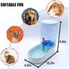 kathson Gravity Dog Water Dispenser Automatic Cat Drinking Water Station 1 Gallon Large Capacity Puppy Water Bowl for Small and Medium Dogs Cats Blue
