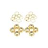 PATIKIL Skateboard Lock Nut Set, 2 Sets, 5/16 Skateboard Truck Axle Washer Spacer Hardware Repair Kit for Longboard Cruisers, Gold