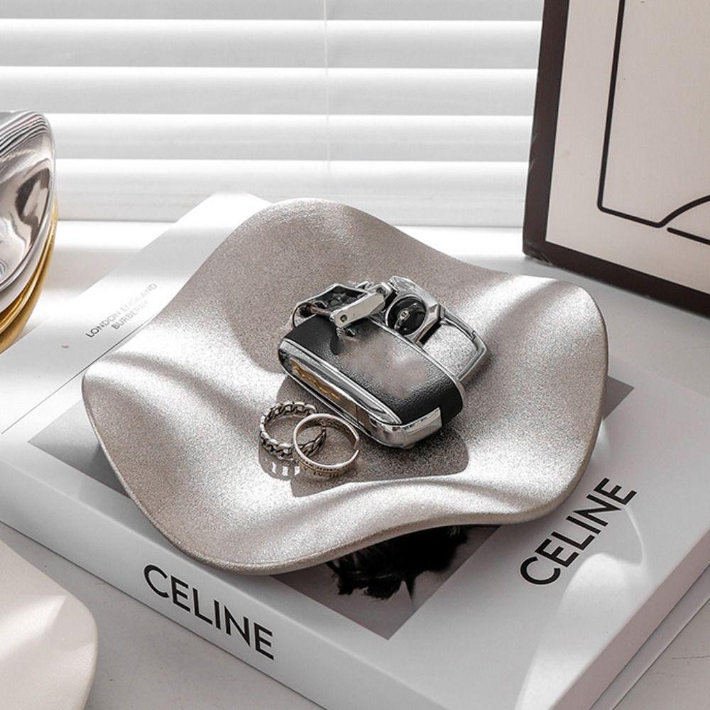 Flower Shaped Jewelry Display Tray Irregular Decorative Plate Storage Plate  Photography Props