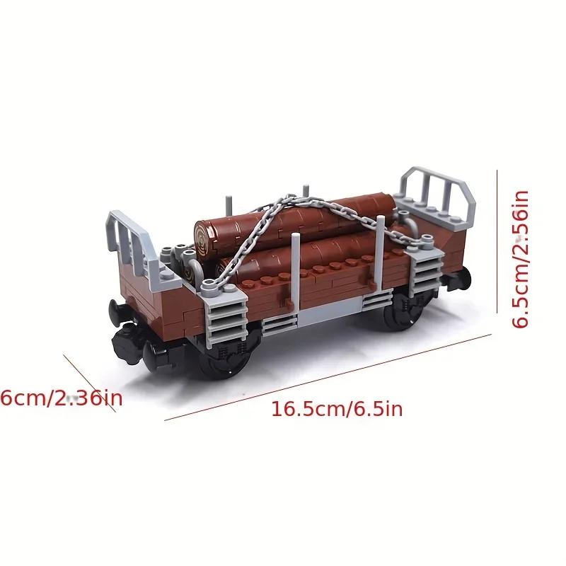 Zugwaggon Bausteine, Weihnachtsgeschenk, Weihnachts-Zug Sightseeing-Waggon, Zugmodell, Puzzle-Montagespielzeug