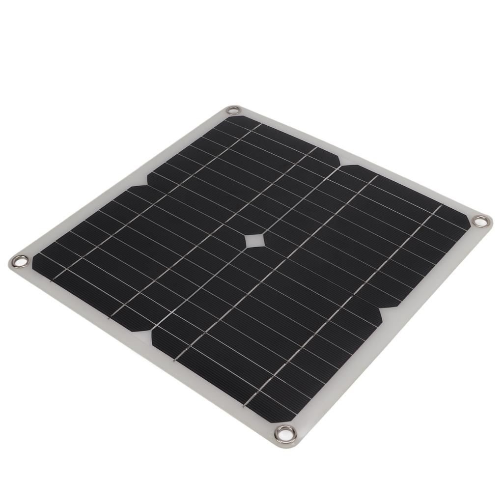 Solar Panel Kit Monocrystalline Solar Cell Panel Charger Dual USB+DC Output 15W for Outdoor Charging