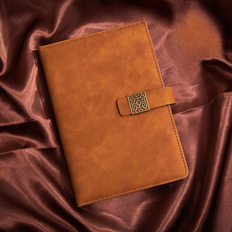 Verdickte Leder-Business-Schnallen-Notizbücher für Konferenzen und Tagebücher