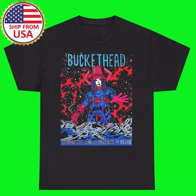 Buckethead Bellvue Colorado 14 czerwca 2025 Koszulka Pełny Rozmiar S-5XL Koszulka Unisex