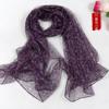[BYSIFA] Ladies Silk Scarf Shawl New Long Scarves Fashion Brand Scarves Elegant Purple Blue Neck Scarf Beach Shawl Cover-ups