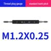Metric 6H Thread Plug Gauge Go-No-Go Inspection Tool with Pointed Flat Head, M1-20