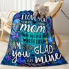 Mother's Day Greeting Flannel Blanket-Soft and Suitable for Sofas,Beds,Offices,Travel,All Seasons,Great Gift for Holidays and Birthdays.