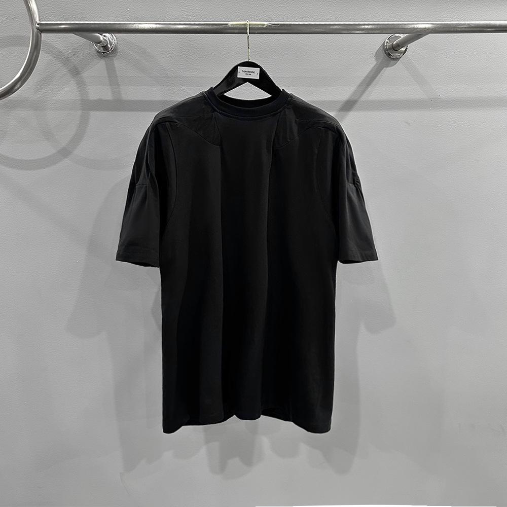 

Мужская футболка SUBHUMAN весна/лето 2024 года в черно-сером стиле с коротким рукавом в стиле пэчворк L