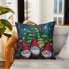 Extra Large Christmas Gnome Pillow Cover, Size 45.72x45.72 Cm - Soft Plush Decorative Cushion Cover with Zipper Closure, No Insert Included - Holiday 