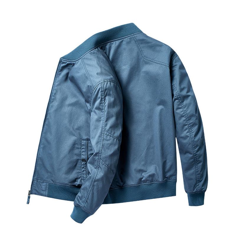 Baumwolle Bomberjacke Herren Frühling und Herbst Amerikanisches Baseballtrikot Dünne Herrenjacke Kurz