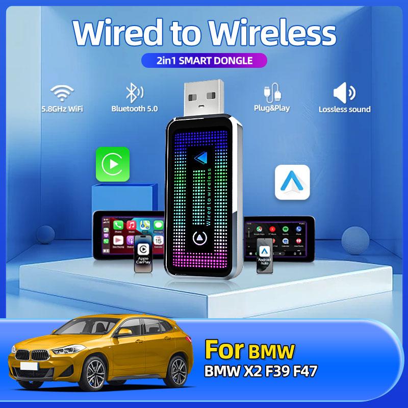 

2-в-1 Беспроводной CarPlay Android Auto Беспроводной Умный Донгл Мини-Бокс Plug And Play Для BMW X1 E84 F48 F49 F39 Автомобильные Аксессуары Инструменты чёрный