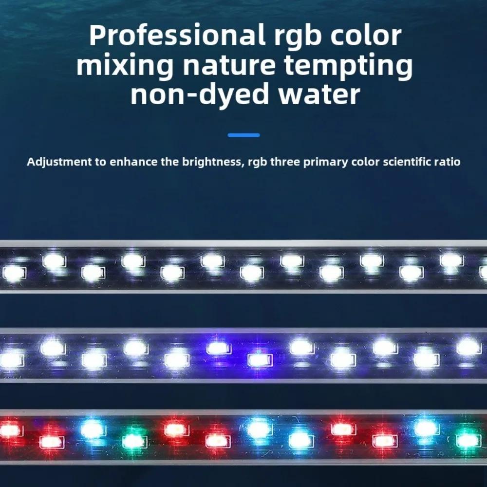 Pflanzenwachstumslicht Aquarium LED-Licht Wasserdicht Fischbeckenlicht 18-48CM Unterwasser-Aquarien Dekor Beleuchtung 90-260V 5730 Chip