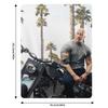 dwayne johnson Throw Blanket Compact Warm Blanket for Car Road Trip