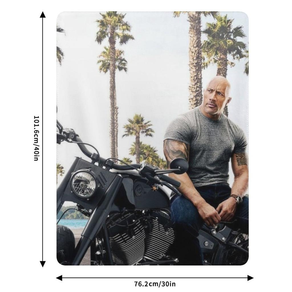 dwayne johnson Throw Blanket Compact Warm Blanket for Car Road Trip