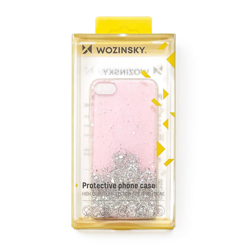 Shiny Case Cover with Glitter Samsung Galaxy A72 4G Star Glitter Black