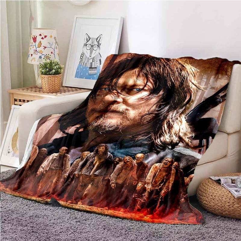 The Walking Dead koc ultra lekki miękki pluszowy flanelowy koc na sofę kanapa najlepsze prezenty biurowe
